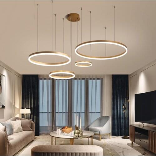 Modern Cirkel Lamp Kroonluchters Voor Woonkamer Eetkamer Salon Opknoping Lamp Indoor Home light for Dining room Living room