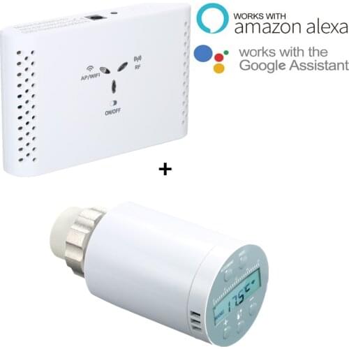 SEA801-Tuya Thermostatic Radiator Valve Temperature Controller for Water/Electric floor Heating Water/Gas Work with Alexa Google
