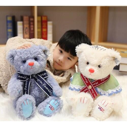 High Quality New Soft Teddy Bear/Sheep Plush Toy Ribbon Bear British Bear Princess Bear Stuffed Doll Girlfriend Valentines Gift