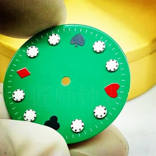 Green 29MM Watch Parts Blue Luminous for ETA2824-2/2836 Mingzhu 2813 /2824/2836 watch dial Movement Accessories