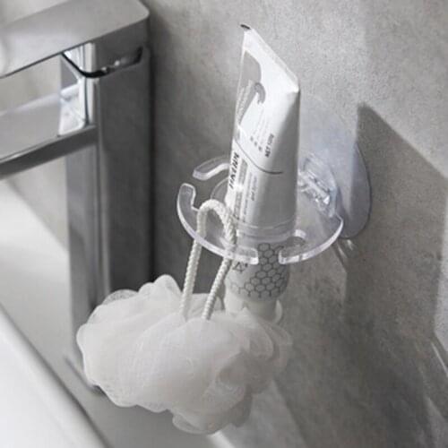 1PC Toothbrush Holder Toothpaste Beard Shaver Storage Rack Bathroom Toothbrush Holder Self-adhesive Wall Mount Wall Hanger Hook