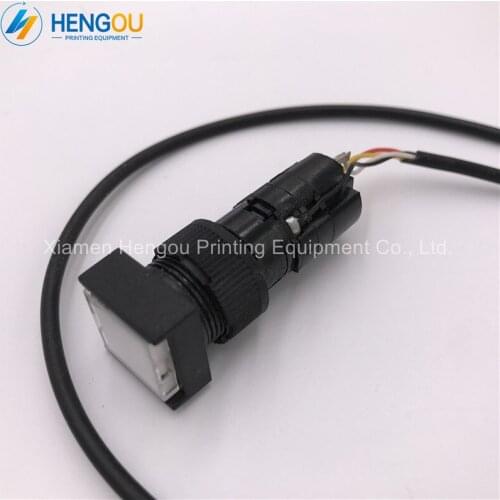 10 pieces Hengoucn switch Ink key switch Computer desk switch Hengoucn square switch with Wire button 71.186.4421