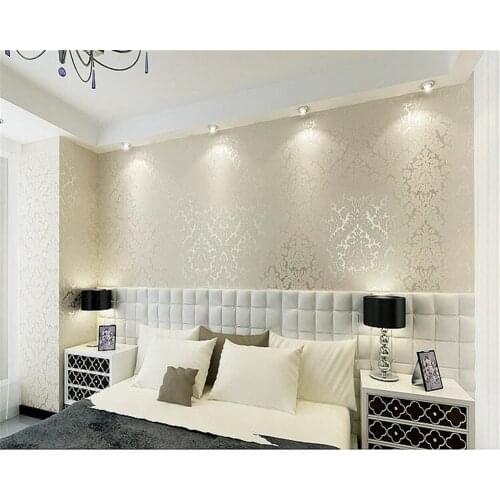 Beibehang 3D wallpaper roll foaming flocking non-woven European behang Damascus bedroom living room TV background wallpaper