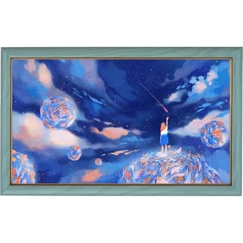 5D Full Diamond Painting Cartoon Girl Art Fantasy Painting Round Diamond Embroidery Set Girl Handmade Bedroom Decoration Gift