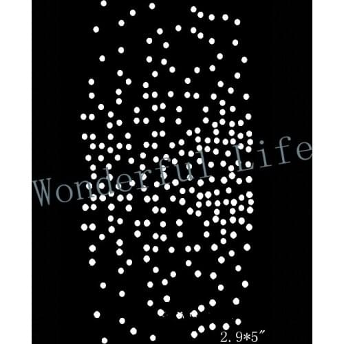 Free shipping too many sparkle dot hotfixrhinestone Iron On bling transfer On transfer design motif nice for strip bow