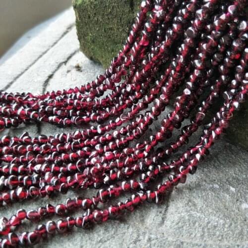 Red garnet baroque 4-6mm 15" for DIY jewelry making loose beads FPPJ wholesale beads nature gem stone