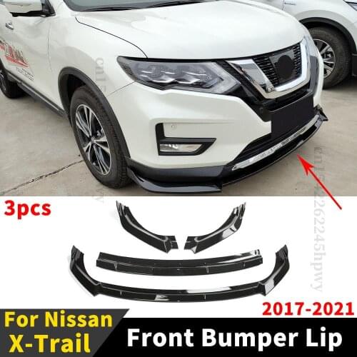 Deflector Decoration Trim Styling Spoiler Facelift Front Bumper Lip Chin For Nissan X Trail X-Trail 2017 2018 2019 2020 2021