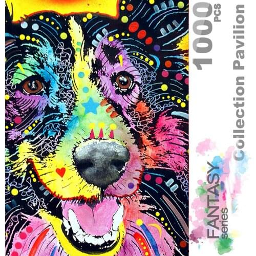 The Wooden Puzzle Color Dog 1000 Piece Adult Kids jigsaw Puzzle Educational Intellectual Decompressing Children Puzzle Game Toys
