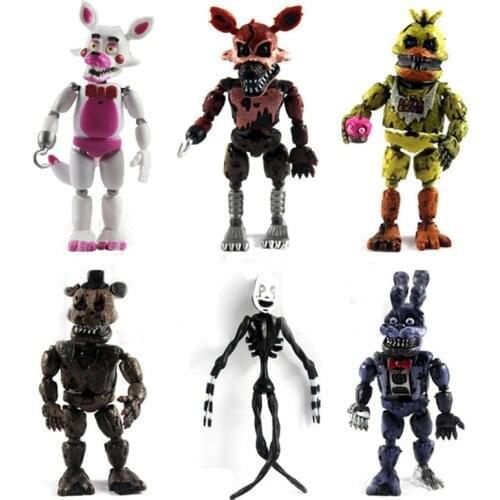 Nights at Nightmare Chica Bonnie Funtime Foxy PVC Action Figures Toys Zombie Biochemical