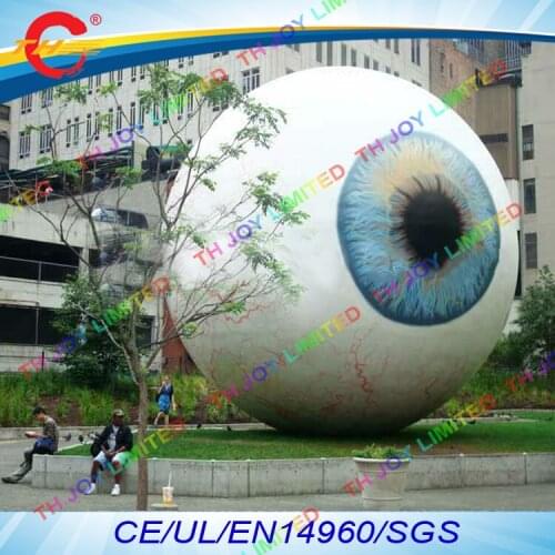 Free air ship to door,4m/5m airtight outdoor event halloween decoration giant inflatable eyeball eye balloon