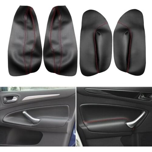 Interior Microfiber Leather Door Handle Armrest Panel Cover For Ford Mondeo 2007 2008 2009 2010 2011 2012