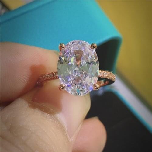 Choucong 2020 Female Promise Ring diamond Rose Gold 925 Sterling Silver Engagement Wedding Band Rings for women Party Jewelry