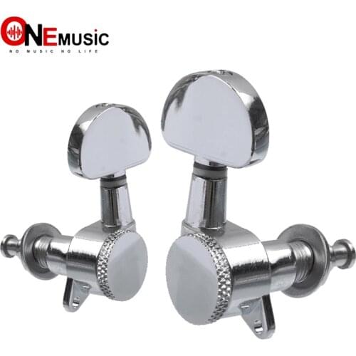 Auto Locked String Guitar Tuning Pegs Tuners Machine Heads for Folk Acoustic Electric Guitar Chrome
