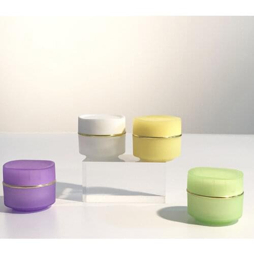 20pcs White Green 15g 20g Plastic Lip Care Cream Pots Empty Maquiagem Aloe Vera Gel Whitening Mask Containers 20pcs/lot