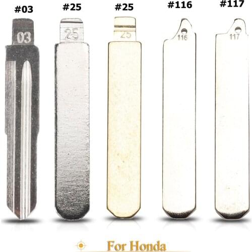 Kutery Remote #117 #116 #25 #03 Key Blank Car Key Blade For Honda Accord Fit City Odyssey Flip Folding KD VVDI JMD
