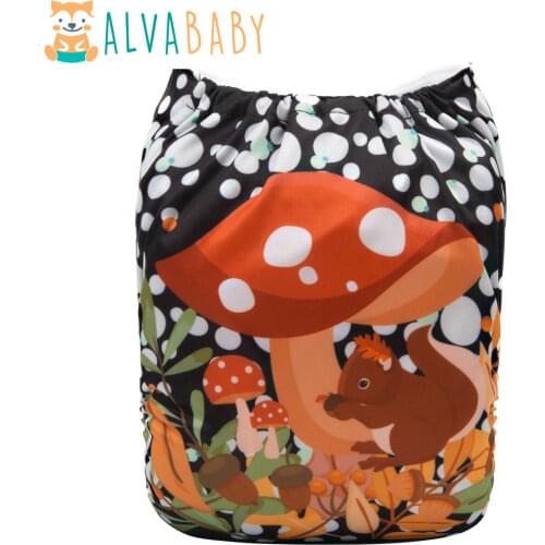 Alvababy Positioned Modern Cloth Nappy Reusable Diaper for Babies 3-15kg with 1pc Insert