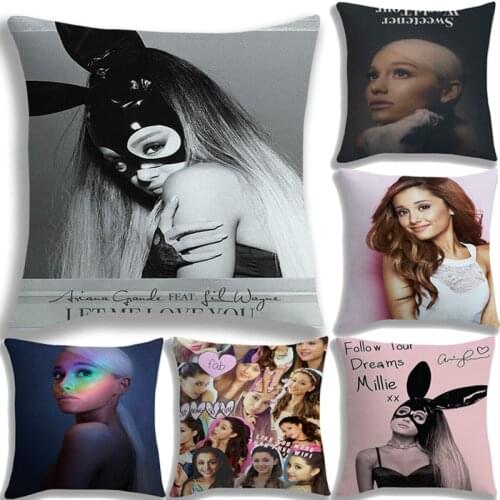 Trendy Ariana Grand Pillow Case Polyester Cushion Cover Living Room Pillow Cover Modern Home Decorative Bedroom Pillowcases