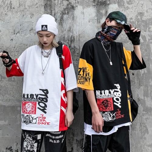 Men And Women Printed Tees Summer Short Sleeve T-Shirts Fashion Street Hip Hop Top Casual Sportswear Jazz Dance Tops DWY4474