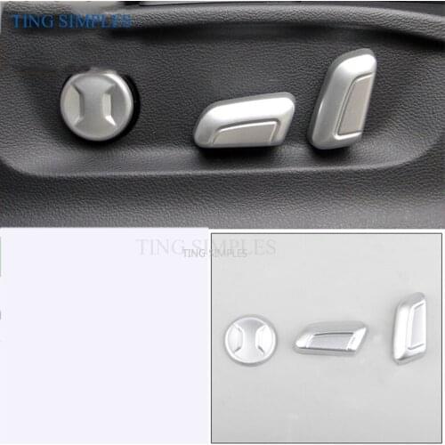 Cover sticker For Skoda KAROQ 2017 2018 2019 2020 Car Styling 5PCS ABS Chrome Car Exterior Seat adjustment sequins 7 seats