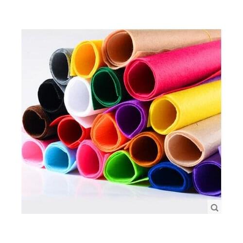 1Pcs 35CMX35CM Non Woven Felt Fabric Cloth 1mm Felt for needlework Thick 13 Colors Home Sewing Decoration For Sewing Dolls Craft