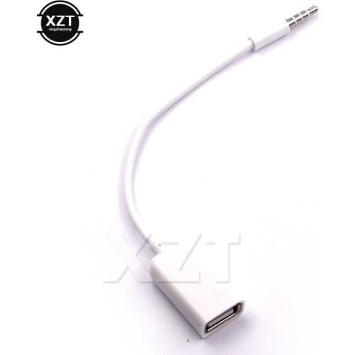 Newest 3.5mm Male AUX Audio Plug Jack To USB usb extension cable 2.0 Converter Cord Cable Car MP3 Connector