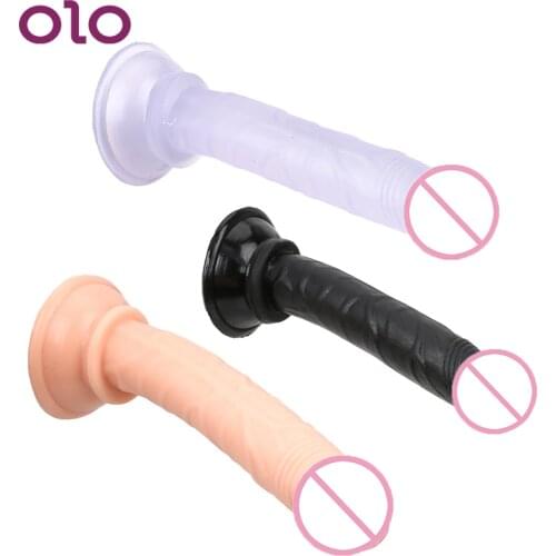 OLO Small Dildo Realistic Penis Jelly Suction Cup Anal Plug Butt Plug 15cm Female Masturbation Sex Toys for Women