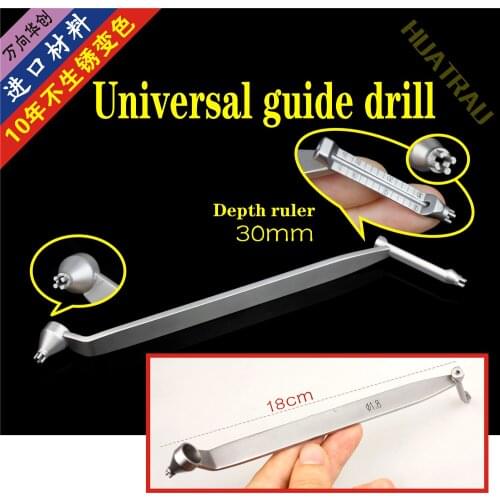 Orthopaedic instruments medical double head universal guide drill ruler universal locking plate drill guide for distal radius