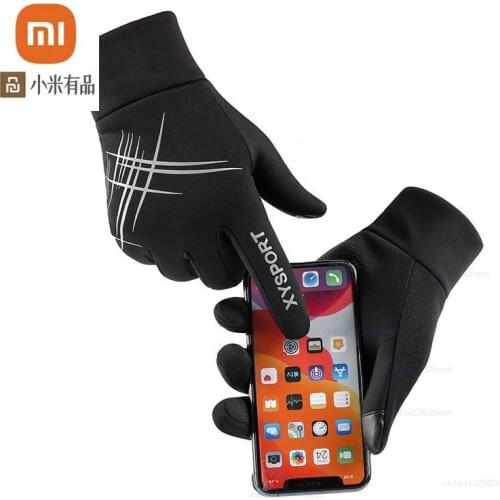 Xiaomi Warm Gloves Men Winter Plus Velvet Touch Screen Gloves Outdoor Sports Running Cycling Full Finger Gloves for Women Hot