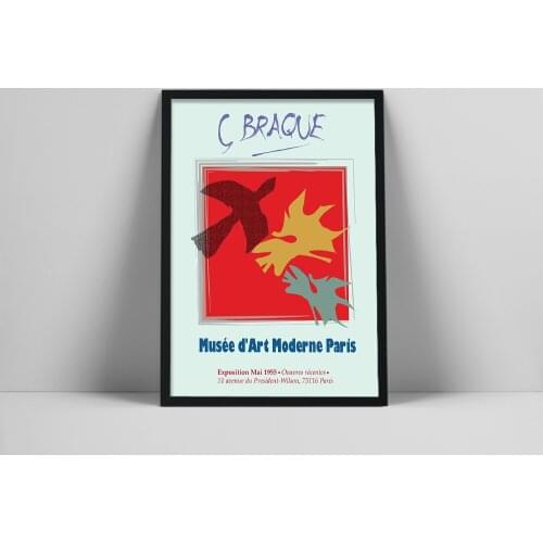 Braque poster, Georges Braque exhibition print, La liberte poster, cubism, Georges Braque print, Exhibition posteribition