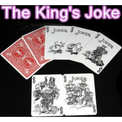 The Kings Joke Gimmick Card Magic and Trick Decks Close Up Performer Beginner Magic Props Illusions Street Magia Easy To Do