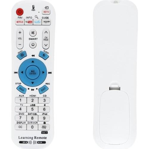 IR 433MHZ Replacement TV Remote Control Learning Remote Control with Long Remote Control Distance with Netflix / YouTuBe
