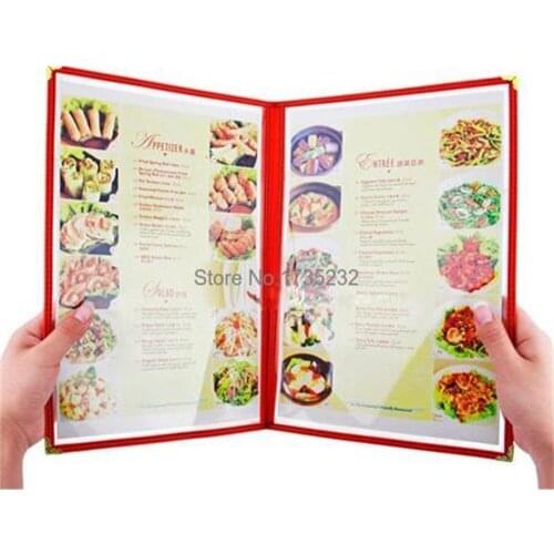 Advertising photo Album A4 2 pages PVC Recipe frame book Restaurant food shop menu frame file list picture albums
