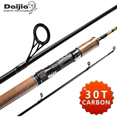 Daijia 30Ton / IM7 High Modulus Graphite Carbon Fishing Rod Spinning 3 Section 2.1m 2.4m 2.7m 3m Saltwater Sea Bass Spinning Rod