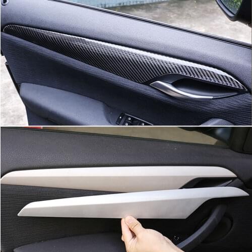 Carbon Fiber Style Car Door Window Panel Cover Sticker Trim For BMW X1 E84 2011 2012 2013 2014 2015