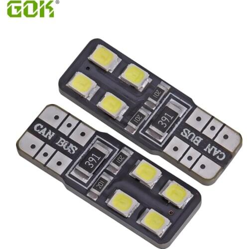 100pcs/Lot Canbus T10 8smd 2835 LED car Light Canbus W5W t10 led canbus 194 2835SMD Error Free White Light Bulbs