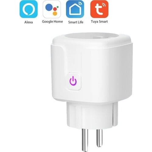 Tuya Intelligent Socket Remote Control WiFi Plug Wireless Remote Voice Control Timer Smartplug Amazon Alexa Google Assistant
