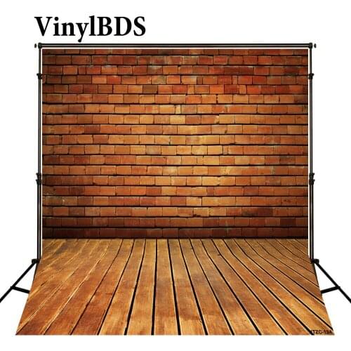 VinylBDS Photography Backdrops Red Brick Wall Neatly Arranged Wood Brick Wall Backgrounds For Photo Studio Ntzc-134