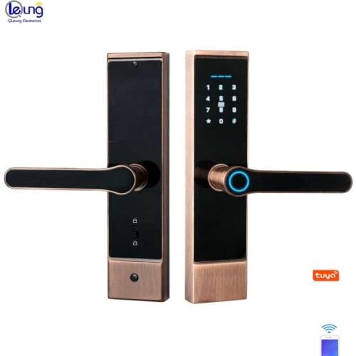 Wifi Lock S808 Smart Tuya TTLock Fingerprint Password Card Key Security Smart Wifi Door Lock
