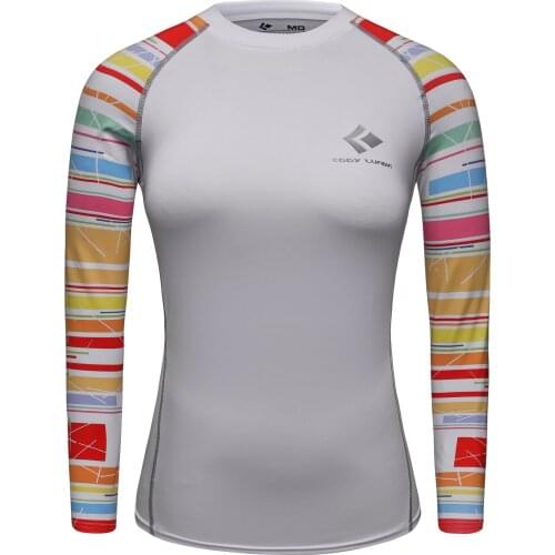 Womens Compression Tops & Tee Fashion 3D Prints Fitness Tights Long Sleeve Quick-dry Cody Lundin Tshirt Women