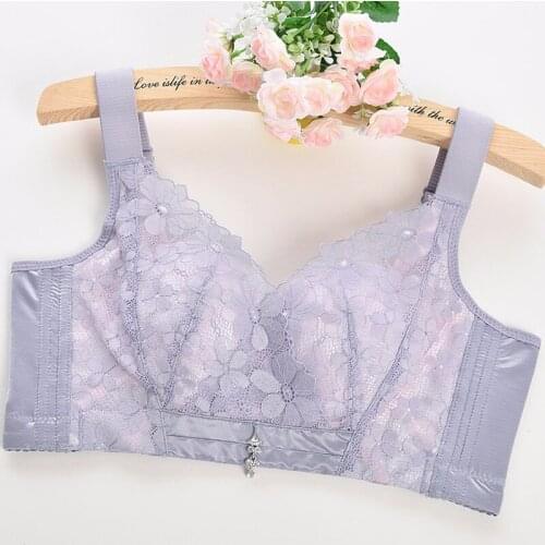 2021 Women Push Up Wireless Bra Gray Tops Women Plus Size Bralette Underwear Lingerie 3/4 Cup Women Corset Bustier Bra Women Bra