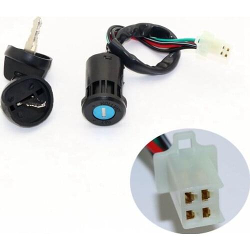 Female Ignition Key Lock Switch 4-Wire for 50 110 150 250CC ATV Dirt Bike