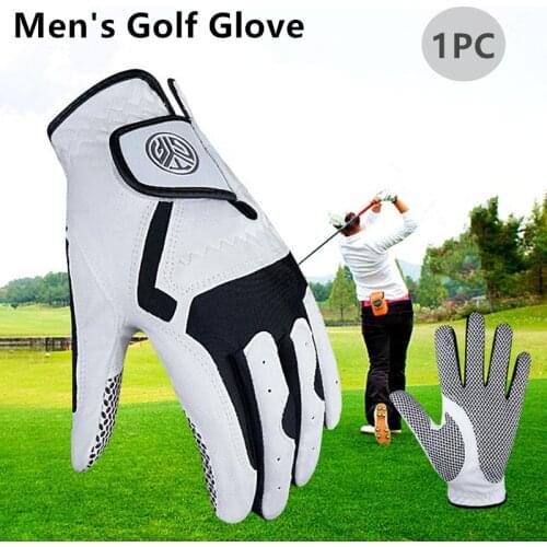 1Pc Men Anti-slip Soft Microfiber Golf Gloves Outdoor Sport Club Breathable Grip Golfer Glove