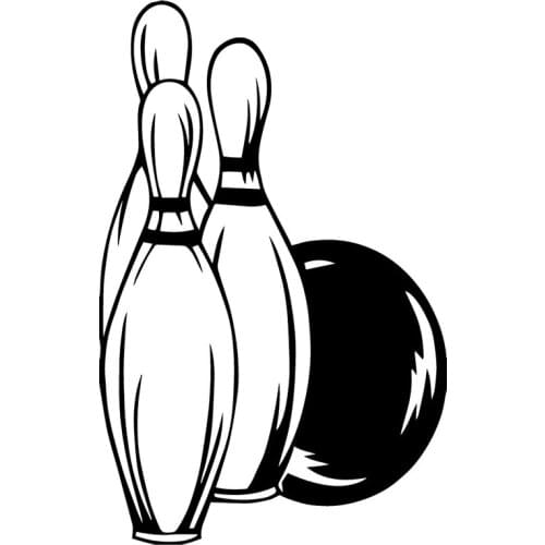 10.7X16.8CM Bowling Ball Fashion Car Scratch Occlusion Decals Window Car Sticker