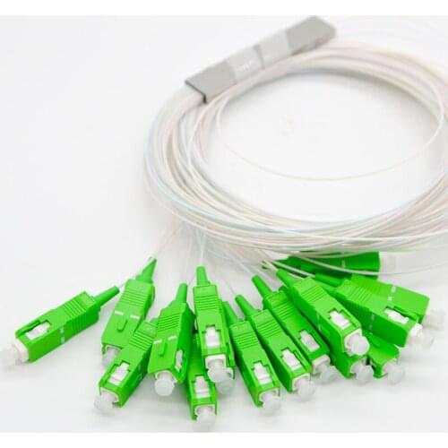 10pcs NEW Steel Tube 1.2m 0.9mm 1x16 Differential Mini SC/APC Connector Fiber Optic PLC Splitter Free shipping Special Wholesal