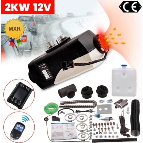 2000W For Lorry Boat Bus 12V 2KW Diesel Air Heater Digital Switch 10L Tank 1xSilencer