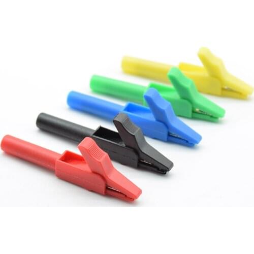 4mm Full Protective Large current Alligator Clips Crocodile Clamp For Professional Multimeter red black green blue yellow