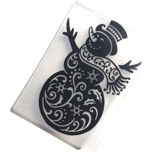 5.8x4.1 inch) Embossing folders Snowman Plastic Embossing Folder For Scrapbooking DIY Photo Album Card