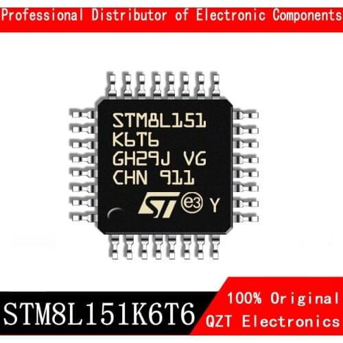 5pcs/lot new original STM8L151 STM8L151K6T6 QFP-32 microcontroller MCU In Stock