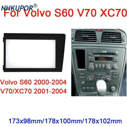 Car Stereo Radio Fascia Plate Panel For VOLVO S60 V70 XC70 Surround Install Dash Trim Frame Kit Double 2 Din