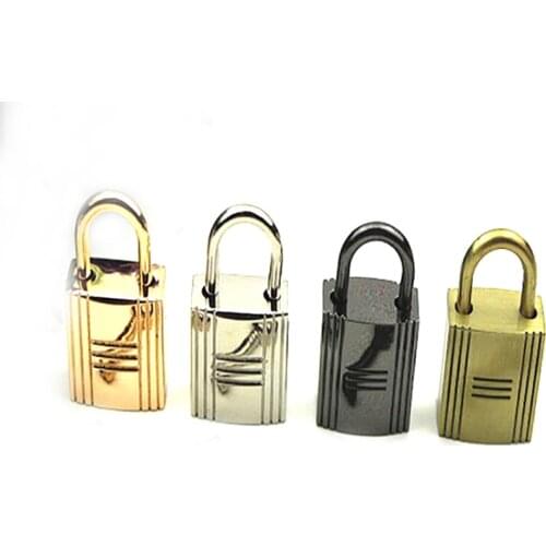 Large Silver Colored Grooved Square Working Padlock without key